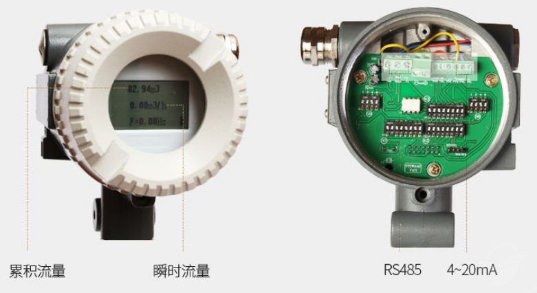 液體渦街氣體流量計(jì)內(nèi)部線(xiàn)路連接圖